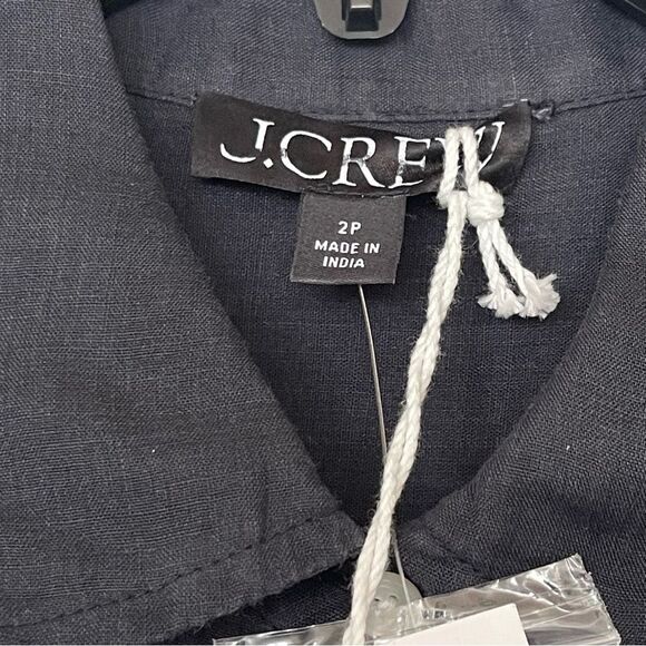 J Crew Cerise Shirtdress in Dip-Dyed Ramie Size 2P NWT - Picture 9 of 16